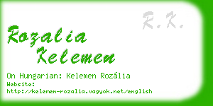 rozalia kelemen business card